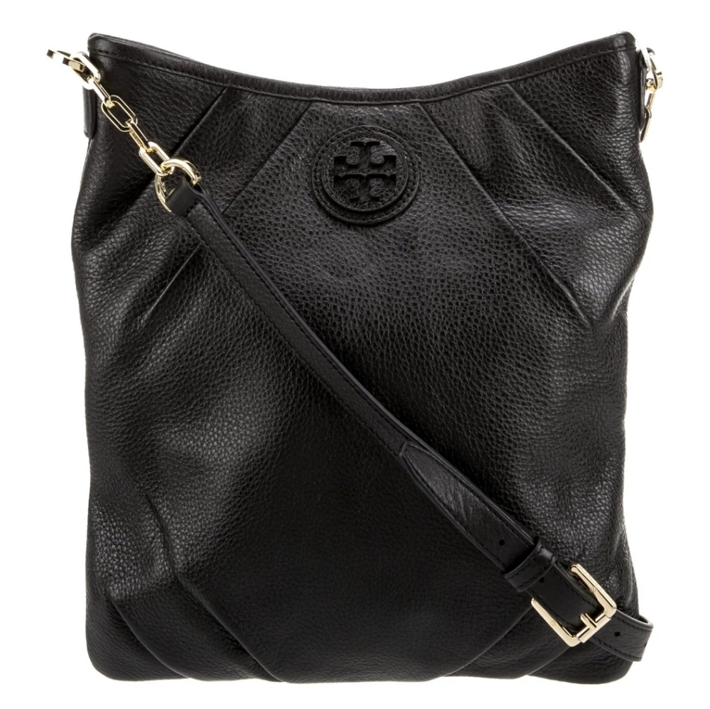 Tory Burch Black Crossbody Bag with Gold Accents